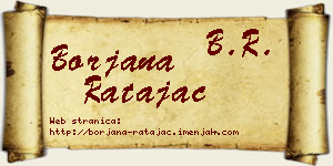 Borjana Ratajac vizit kartica